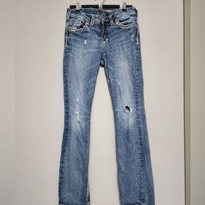 Silver Jeans Suki Mid Baby Boot Jeans Size 28 x 33